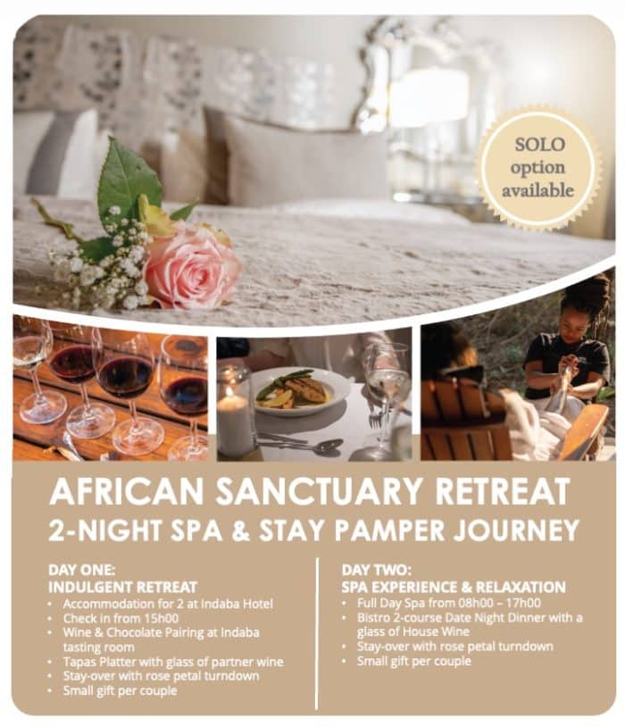 African Sanctuary Retreat - 2 Night Spa & Stay Pamper Journey
