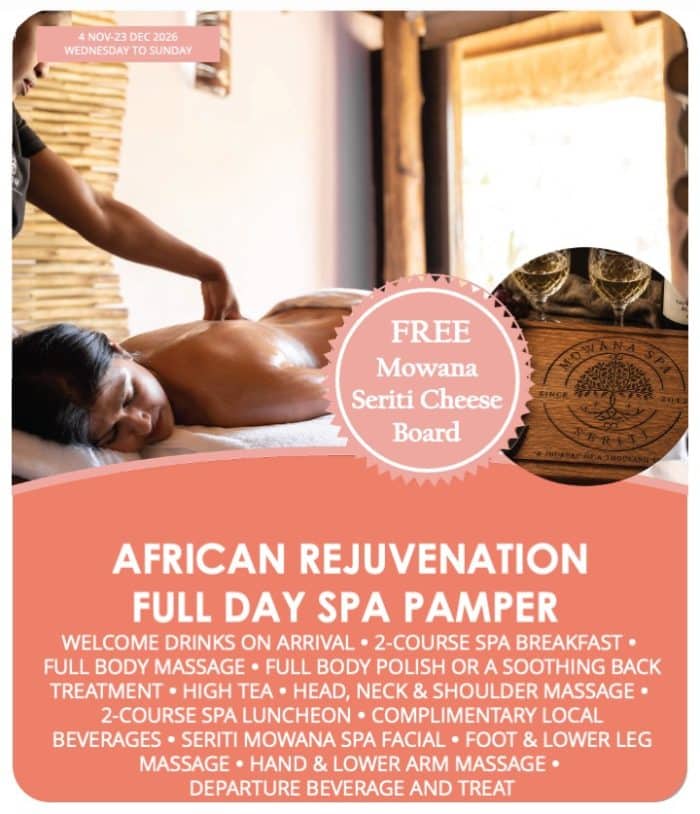 African Rejuvenation - Full Day Pamper Journey Nov Dec '26